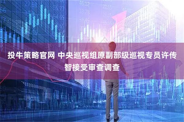 投牛策略官网 中央巡视组原副部级巡视专员许传智接受审查调查